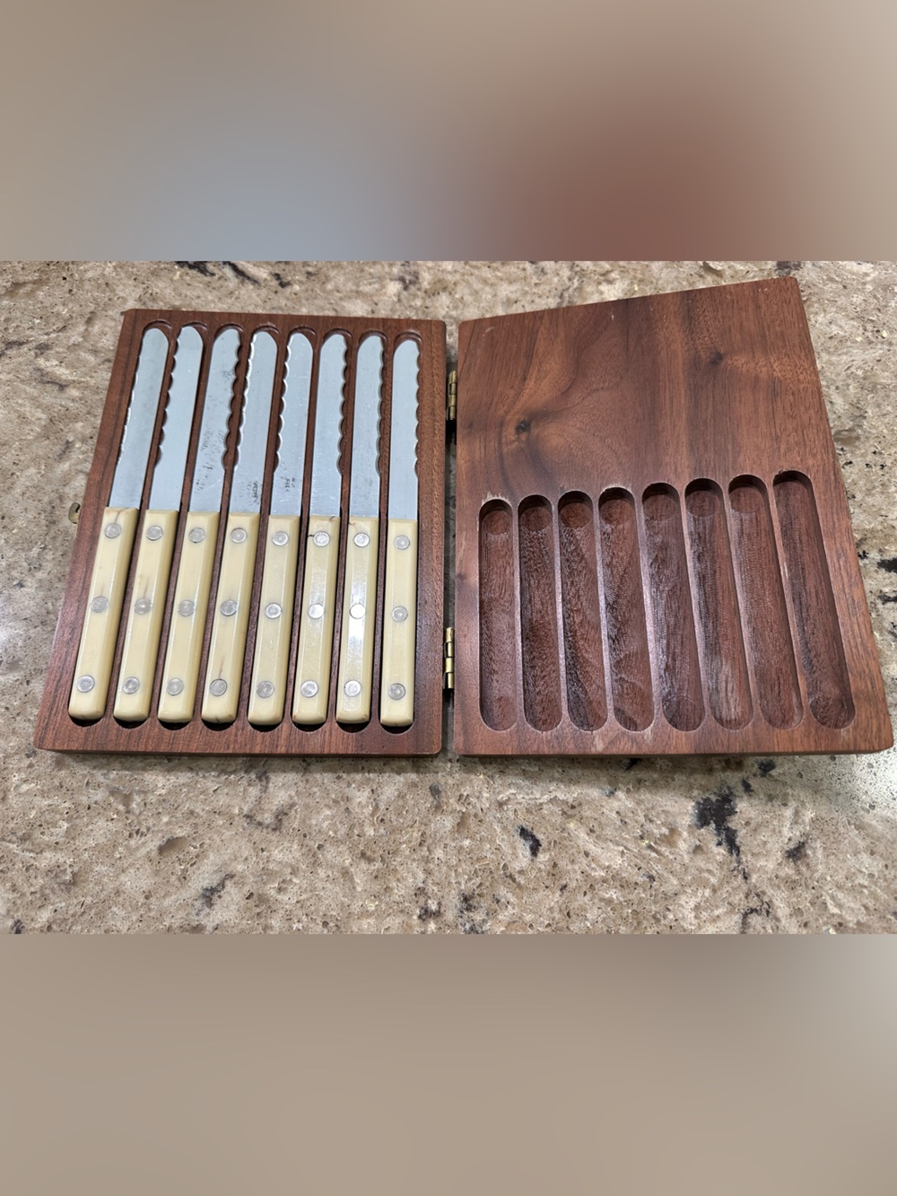 Vintage Simmons 1950’s-1960’s Bakelite stainless knife set